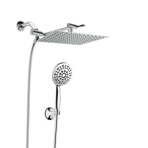 Juego de Ducha Tipo T de 8, 10 y 12 Pulgadas con Rociador de Lluvia y Ducha Manual Multifuncional Cromada de Fácil Limpieza - Product Image 5