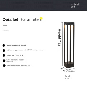 Luces Led Solares para Decoración de Jardín, Lámpara Impermeable de Aluminio para Exteriores, Alimentada por 3D, Luz de Césped de Paisaje - Product Image 4