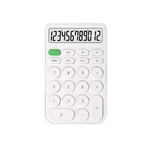 Kalkulator Kantor Digital 12 Hijau Desktop, Kalkulator dengan Cetak Logo Ilmiah