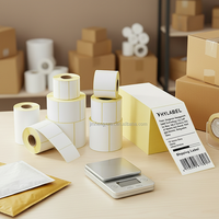 Etiqueta Personalizada en Blanco o Impresa, Etiqueta de Transferencia Térmica de 100 mm x 38 mm, Etiqueta de Papel Semibrillante, Etiqueta Adhesiva con Código de Barras, Rollo de Etiquetas Térmicas