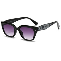 Nouvelles Lunettes de Soleil Femme Oeil de Chat Tendance Internet, Monture Complète Fine, Protection UV400, Multi-usages, Modèle Rétro Européen et Américain