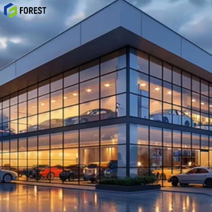 Quick Build Light Steel <b>Frame</b> Car Dealership Building Showroom Welding Cutting Solid H-shape Steel Beam Customizable Size - Product Image 1