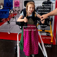 Déambulateur pliable et réglable pour enfants GT01, avec appui-tête, harnais et siège pour enfants handicapés atteints de paralysie cérébrale
