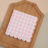 Serviettes de table jetables absorbantes 2 plis en papier Airlaid, en pâte de bois vierge, imprimées au laser, colorées, pliées carrées, pour mariage et anniversaire