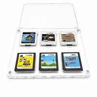 Étui de protection magnétique compatible Nintendo 3DS avec 6 emplacements pour cartouches, boîte de rangement transparente en acrylique pour cartes de jeu