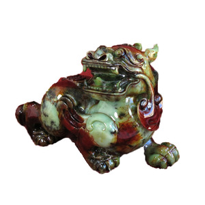 Venta caliente Jade Natural tallado Pixiu estatua Feng Shui - Product Image 4