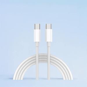 Câble de transfert de données et de charge rapide USB 3.0 transfrontalier en TPE de 2 m avec double interface Type-C pour iPhone et iPad (blanc pour noir) - Product Image 1