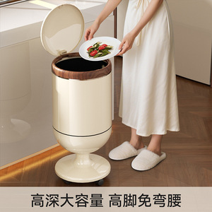 Cylindrical Trash Can 2.3kg Indoor Use Kitchen Living Room Waste Bin - Product Image 3