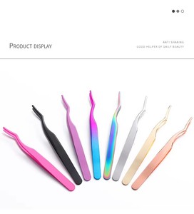 Pinzas de Acero Inoxidable Personalizadas para Extensión de Pestañas, Herramienta de Belleza Profesional de Precisión - Product Image 6