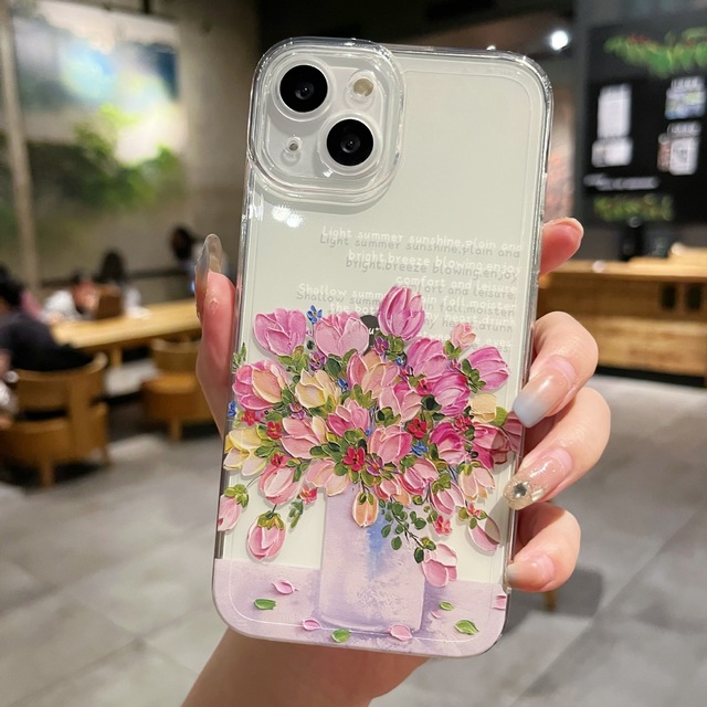 Hot Selling Flower Waterproof Tpu Mobile Phone Cover Printing Custom Your Own logo Soft Phone case for All Moldels