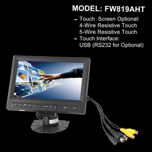 Feelworld fw819aht màn hình cảm ứng màn hình hiển thị 8 "TFT LCD cấp công nghiệp với HDMI VGA DVI nhà máy trực tiếp - Product Image 2