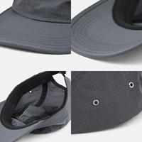 Gorra de Campamento Personalizada de 5 Paneles, Precio al por Mayor, Ex Fábrica, Gorra de Nailon Ripstop Impermeable para Deportes al Aire Libre