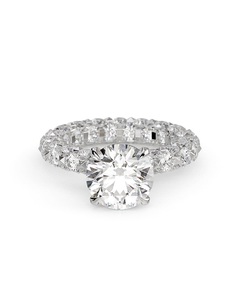 แหวนอินฟินิตี้ ทองคำขาว 18K แหวนเพชรคลาสสิก รับรองโดย IGI สำหรับงานแต่งงานและหมั้น - Product Image 1