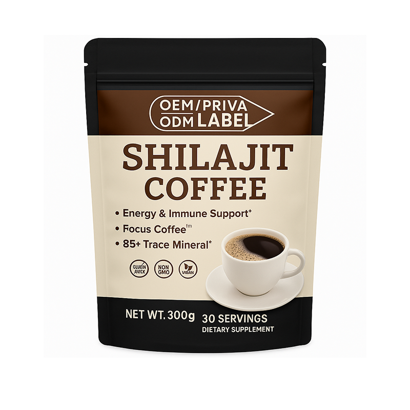 Oem/odm Private Label Wholesale Shilajit Instant Coffee Powder Himalayan Pure Shilajit Coffee
