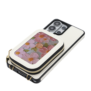 Funda de alta calidad con cremallera, tarjetero floral y cordón largo para Samsung Galaxy S24FE/S25FE/S26FE/S26 <span class=keywords><strong>Plus</strong></span>/S25 Ultra - Product Image 3