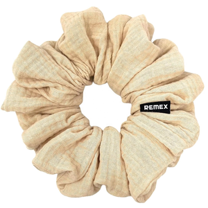 Coleteros de Gasa de Algodón Doble Personalizados para Mujeres y Niñas, Previenen el Frizz y la Rotura, Lazos Elásticos Grandes para el Cabello, para Cola de Caballo y Moño - Product Image 5