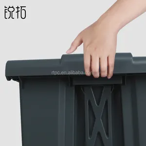 Schwarzer Mülleimer 50 Liter und Papierkorb recyceln