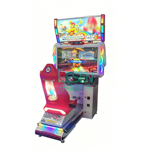 Máquina de Juego de Carreras de Autos <span class=keywords><strong>Mario</strong></span> <span class=keywords><strong>Kart</strong></span> 3D que Funciona con Monedas, Simulador de Carreras, Máquina de Videojuegos de Carreras para Niños - Product Image 1