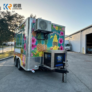 Remorque alimentaire certifiée CE pour kebab avec équipement de cuisine complet et grill vertical pour la vente commerciale de rue, <span class=keywords><strong>camion</strong></span> de restauration mobile - Product Image 4