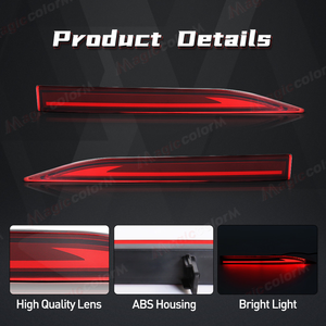 2 Piezas de Luz de Freno para <span class=keywords><strong>Toyota</strong></span> <span class=keywords><strong>Yaris</strong></span> Ativ Vios 2022 2023, Luz Reflectora LED para Parachoques Trasero, Luz de Señal de Giro, Luz de Advertencia de Conducción, 12V - Product Image 4