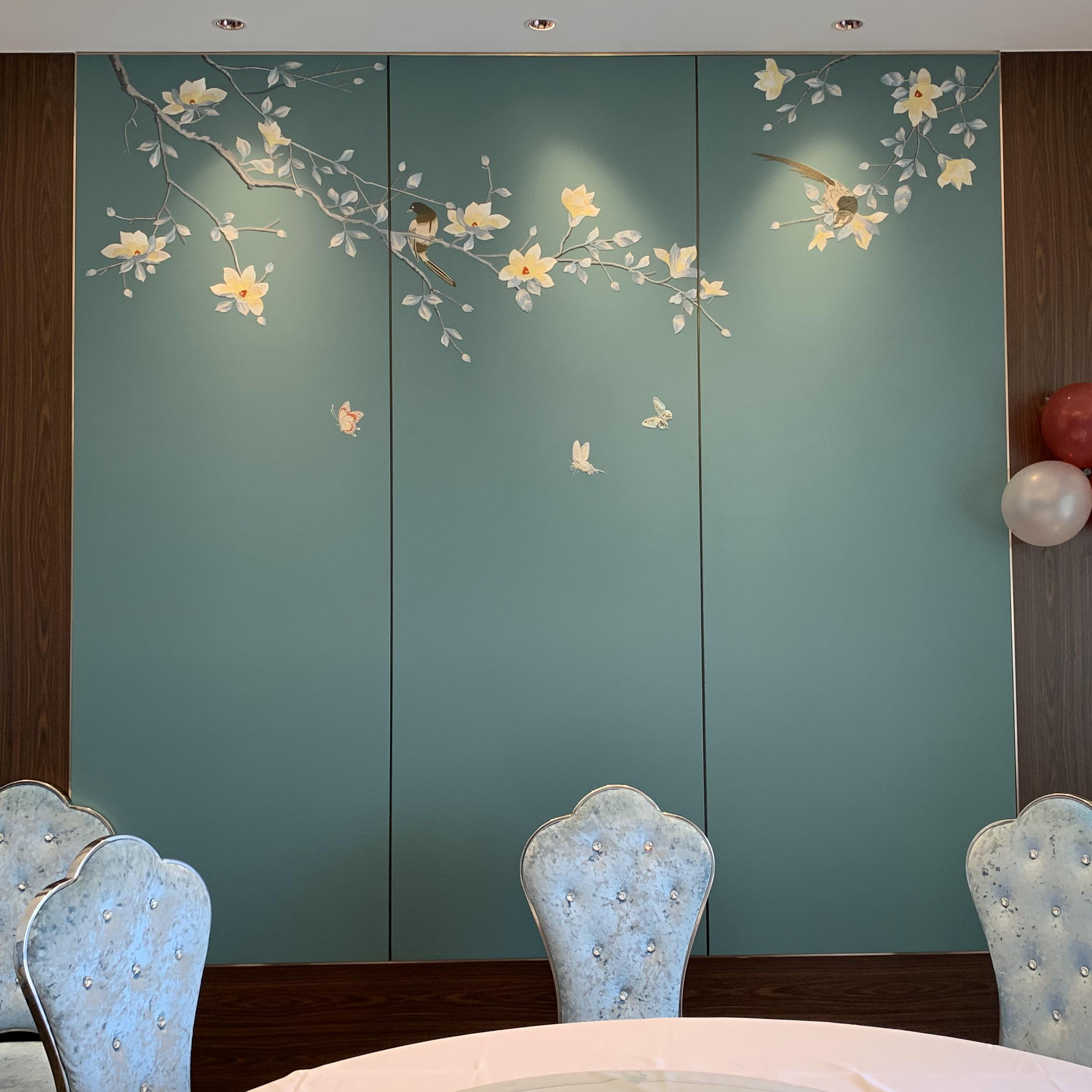 Customizable Modern Embroidery PVC Firewall Panel Waterproof Fireproof Back Wall for Bedroom Home Gym Sound Insulation