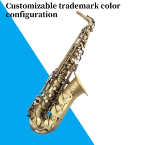 อัลโตแซกโซโฟนทองเหลืองแบนโบราณสำหรับมืออาชีพอุปกรณ์กันลม - Product Image 2