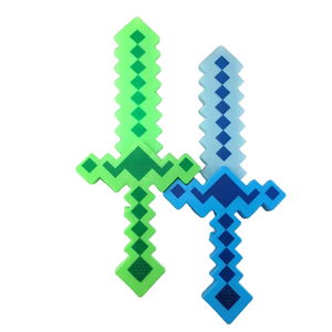 Diamantschwert Licht 41cm - Pixel Schwert Mit 7 Lichtmodi Für Kinder
