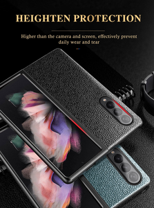 เคสโทรศัพท์สำหรับ Samsung Galaxy Z Z Fold3 <span class=keywords><strong>Fold2</strong></span> 5G พับได้บางเฉียบลายลิ้นจี่พับได้2 3 - Product Image 6