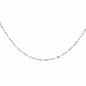 Soft <b>Delicate</b> Wave Textured White Pt950 Fine Cable Chain <b>Necklace</b> Unisex Dainty Stackable Luxury Platinum Jewelry Gift - Product Image 3