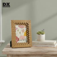 Marco de fotos de MDF marrón estilo valla de piquete rústico para decoración del hogar y regalo novedoso, Varios tamaños disponibles (4x6/5x7/6x8/8x10 pulgadas)