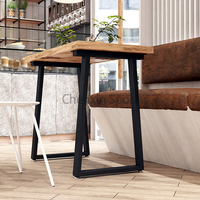 Cadre d'art en fer minimaliste moderne Pieds de table en métal robustes Quincaillerie de dalle de roche transfrontalière pour bureaux salon