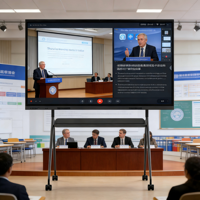 Интерактивная доска BOE E4 65-86 дюймов, ЖК-дисплей 4K, с инфракрасным водонепроницаемым мультитач-стилусом и функцией сенсорного управления пальцами для совещаний и образования