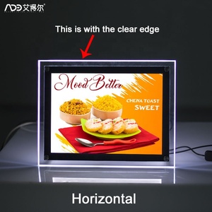 Slim LED bàn đứng menu Acrylic Hộp đèn quảng cáo <span class=keywords><strong>lightbox</strong></span> - Product Image 4