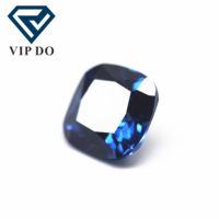 Qualité 5A, 3x3-12x12mm, coupe de coussin, bleu saphir, zircone cubique, pierre précieuse en vrac, forme de coussin synthétique, pierre de zircon CZ