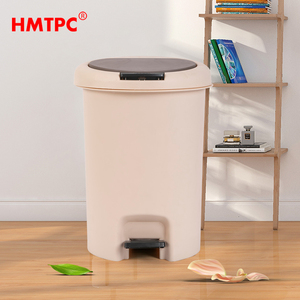 Bidone della Spazzatura Rotondo da 10L/15 <span class=keywords><strong>Litri</strong></span> con Pedale e Apertura Manuale, Contenitore per Rifiuti in <span class=keywords><strong>Plastica</strong></span> con Coperchio - Product Image 2
