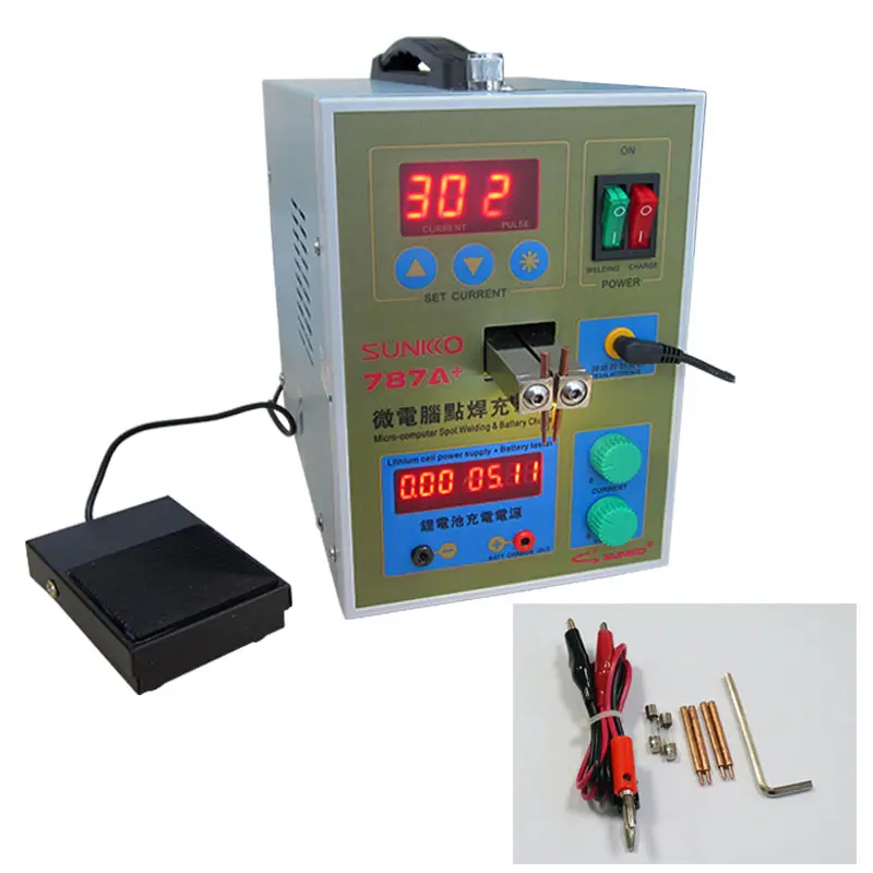 3 in 1 Double Pulse Battery Spot Welder & Lithium Battery Assembly Test Workstation& Battery Charger 787A+