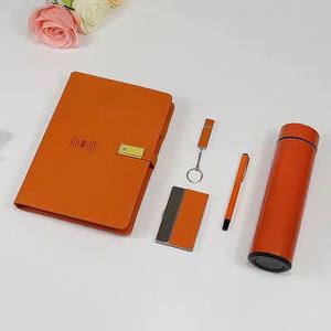 Nouvelles Idées de Produits 2026 : Coffret Cadeau d'Entreprise de Luxe, Cadeaux d'Affaires Électroniques Promotionnels Orange, Carnet, Clé USB, Tasse Isotherme - Product Image 2