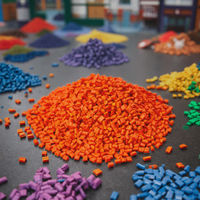 Granulés bruts de masterbatch de couleur en plastique PP de qualité alimentaire orange pour filament d'imprimante 3D, qualité tuyauterie, pour extrusion et moulage (PE, ABS, PETG, PLA)