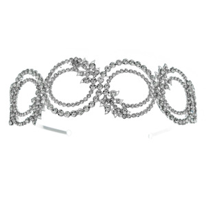 Parure de Mariée <span class=keywords><strong>2</strong></span> Pièces : Couronne et Boucles d'Oreilles en Alliage Plaqué Argent avec Strass pour Fiançailles et Soirées Habillées - Product Image 4