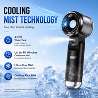Kipas Semprot Genggam MRY Mist Fan, Kipas USB Kecepatan Tinggi 3600mAh, Tangki Air 45ml, Tipe-C Isi Ulang, Kipas Pendingin Perjalanan Luar Ruangan