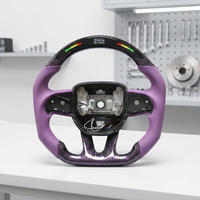 Volant sport chauffant à 3 branches en cuir forgé et fibre de carbone de 40 mm pour Dodge Challenger Charger SRT Hellcat Land Cruiser
