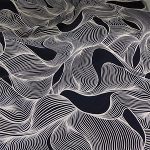 Tùy chỉnh màu sắc mới đường cong dòng mô hình lớn in Dubai abaya vải màu đen hồi giáo cho abaya cho khăn - Product Image 5