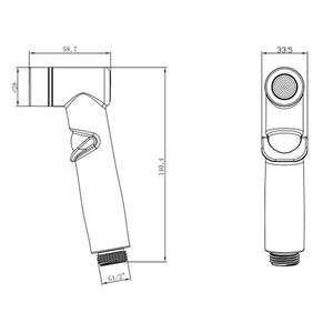 GALENPOO set di pistole <span class=keywords><strong>a</strong></span> spruzzo per wc nero opaco wc <span class=keywords><strong>a</strong></span> filo pressurizzato soffione doccia per pulizia calda e fredda - Product Image 6