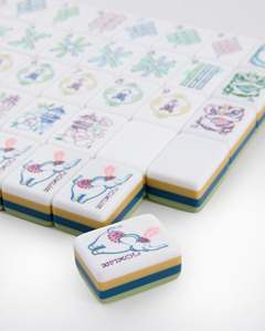Venta al por mayor de fábrica: Juego de fichas de mahjong americano de lujo de 4 capas y 160 piezas de acrílico grabado - Product Image 4