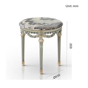 Bàn Cà Phê Đầu Cổ Bằng Gỗ Cẩm Thạch Chạm Khắc Góc Cho Ghế Sofa Bàn Góc - Product Image 5