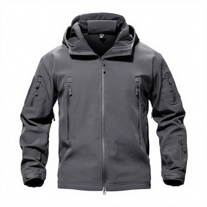 <b>Men's</b> Camouflage Tactical <b>Soft</b> <b>Shell</b> <b>Jacket</b> High Street Winter Stand Corduroy Windproof Breathable Lightweight Cotton/Polyester - Product Image 1