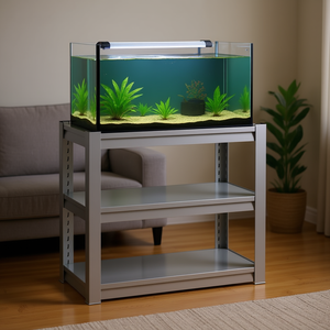 D0100H5NCQJ Supporto per Acquario in Metallo 40-50 Galloni, Scaffale a 3 Livelli Resistente per Vasche di Pesci, per Uso Domestico Interno - Product Image 2