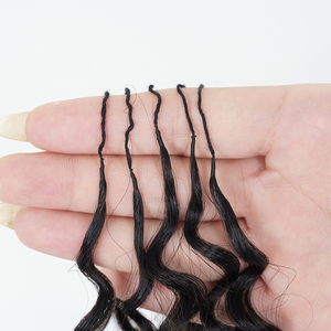 Indian Crochet Hair 100% Human Hair Invisible <b>String</b> Pre Looped Crochet Burmese Curly Crochet Hair Extensions - Product Image 2