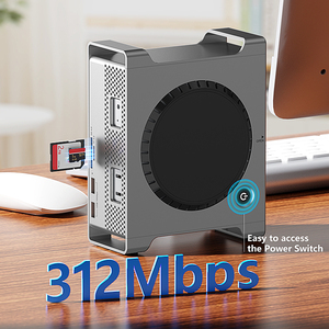 Giá đỡ & <span class=keywords><strong>Dock</strong></span> Hub cho Mac Mini M4, <span class=keywords><strong>Dock</strong></span> kết nối USB Type-C với tốc độ 10Gbps, USB 3.2, USB 2.0, khe đọc thẻ nhớ SD, TF, vỏ bảo vệ M.2 NVME bằng nhôm - Product Image 5