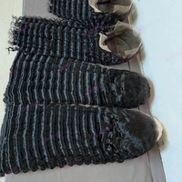 Perruque Frontale en Dentelle 13x6 Cheveux Indiens Bruts, 40 Pouces, Couleur Naturelle, Longs Cheveux Humains Bouclés Vague Profonde Birmans, Perruques Sans Colle pour Femmes